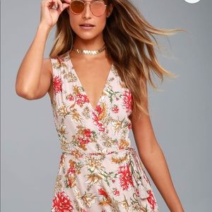 Best in Bloom Blush Floral Print wrap dress.
